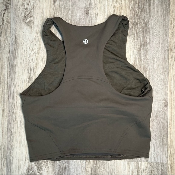 Lululemon Wunder Train Racerback Tank Olive Green Size 6 Women's - Picture 2 of 6